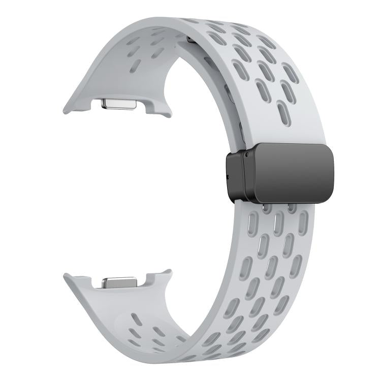 For Samsung Galaxy Watch8 / Watch8 Classic Mesh Magnetic Silicone Watch Band(Gray)