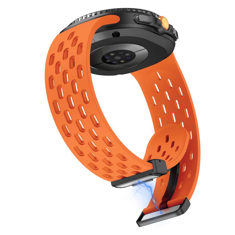 For Samsung Galaxy Watch8 / Watch8 Classic Mesh Magnetic Silicone Watch Band(Orange)