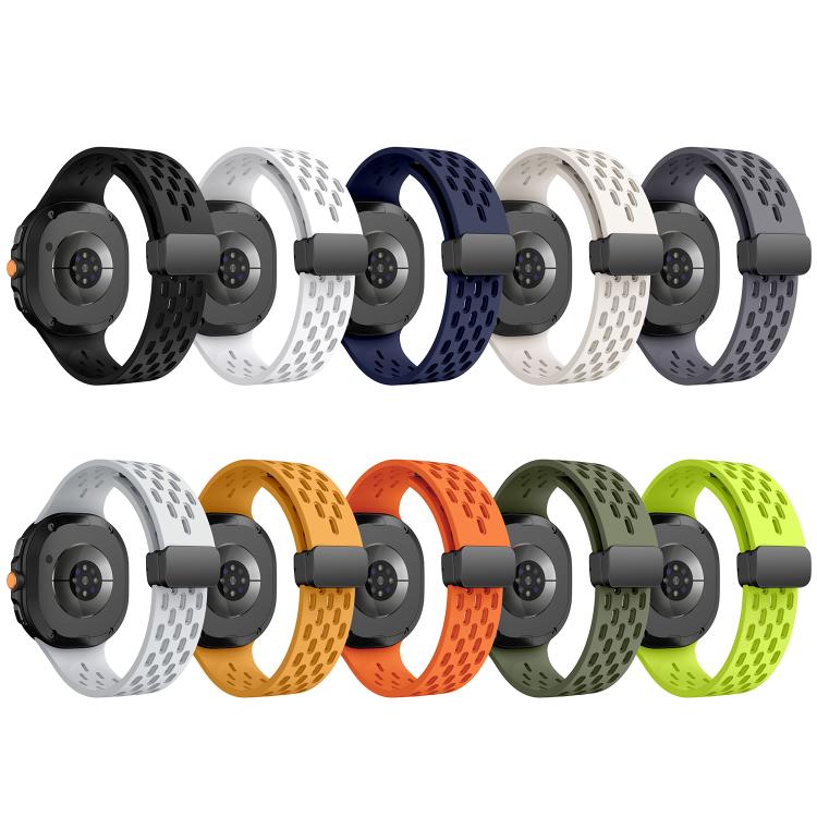 For Samsung Galaxy Watch8 / Watch8 Classic Mesh Magnetic Silicone Watch Band(Fluorescent Green) - free shipping - PMC TechLife - Order now!