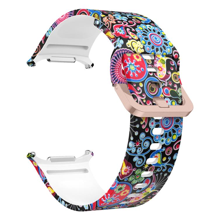 For Samsung Galaxy Watch Ultra 47mm / Ultra 2025 Printed Silicone Watch Band(Colorful Jellyfish)
