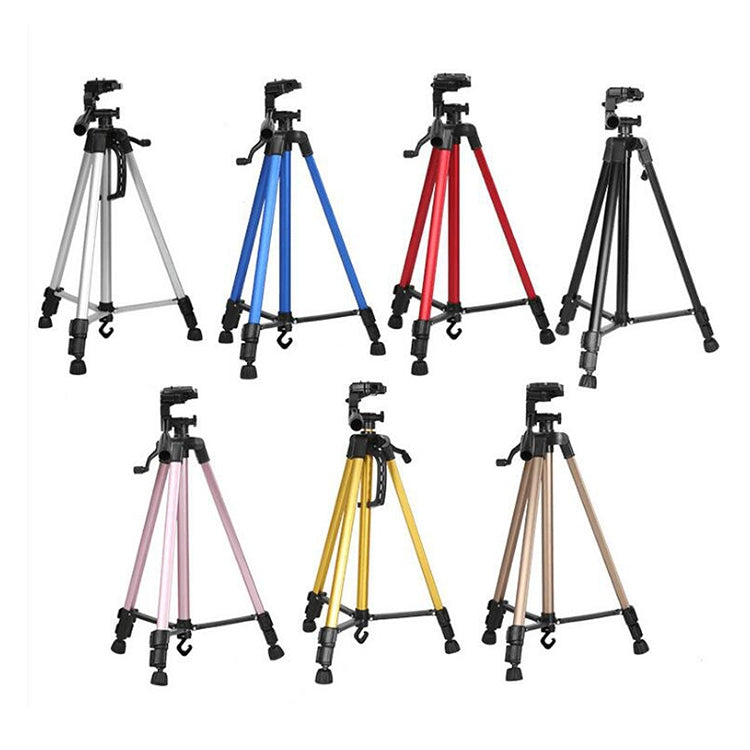 Portable Phone Live Selfie 3366 Tripod Stand DV SLR Camera Self-timer Full Light Bracket(Gold)