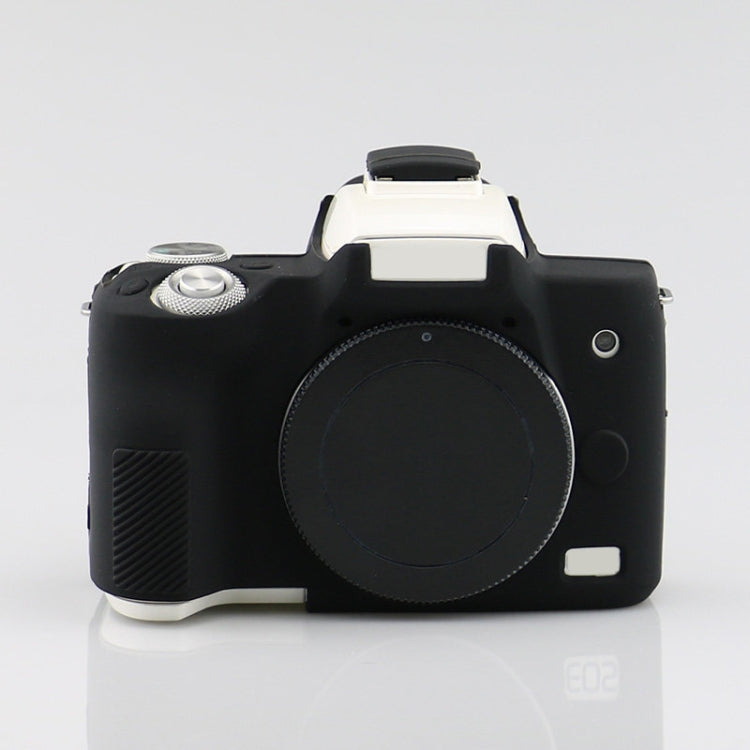 Richwell Silicone Armor Skin Case Body Cover Protector for Canon EOS M50 Body Digital Camera(Black)