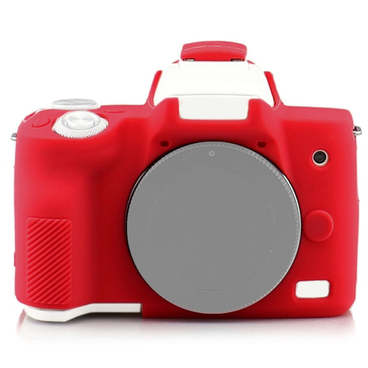 Richwell Silicone Armor Skin Case Body Cover Protector for Canon EOS M50 Body Digital Camera(Red)