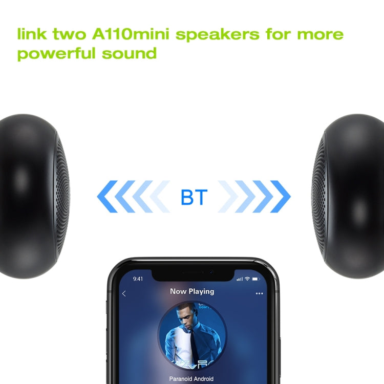 EWA A110mini High Hidelity Bluetooth Speaker Small Size High Power Bass, TWS Bluetooth Technology, Support TF(Red)