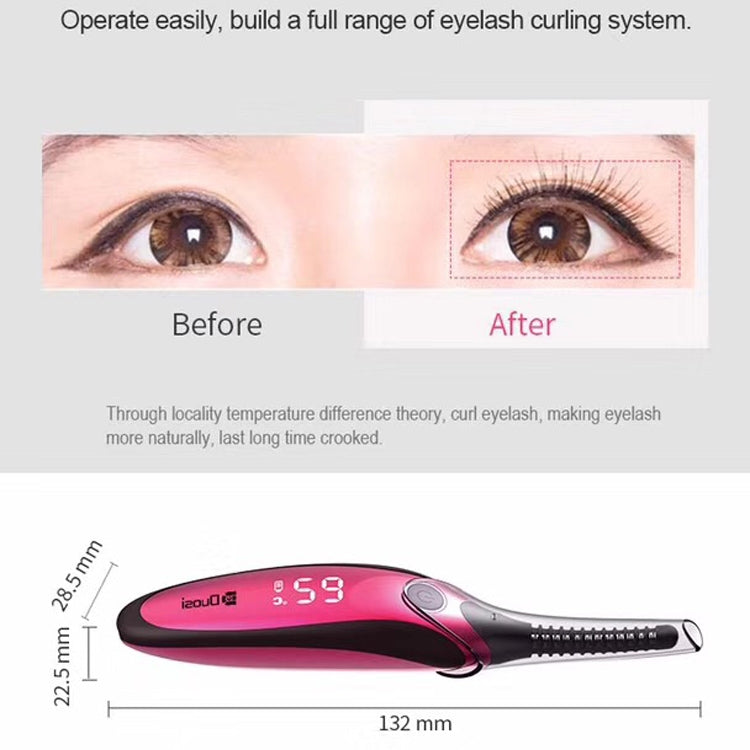 Duosi DY-102 Portable Pen Style Heated Long-Lasting Electric Ironing Eyelash Curler USB Rechargeable Electric Heated Makeup Curling Clip - free shipping - PMC Jewellery - Order now!