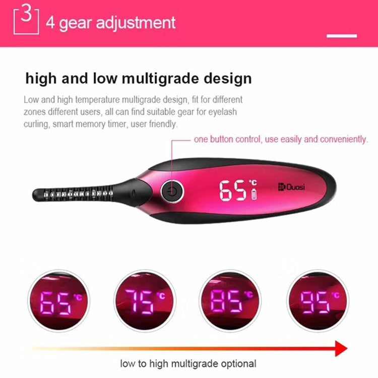 Duosi DY-102 Portable Pen Style Heated Long-Lasting Electric Ironing Eyelash Curler USB Rechargeable Electric Heated Makeup Curling Clip - free shipping - PMC Jewellery - Order now!