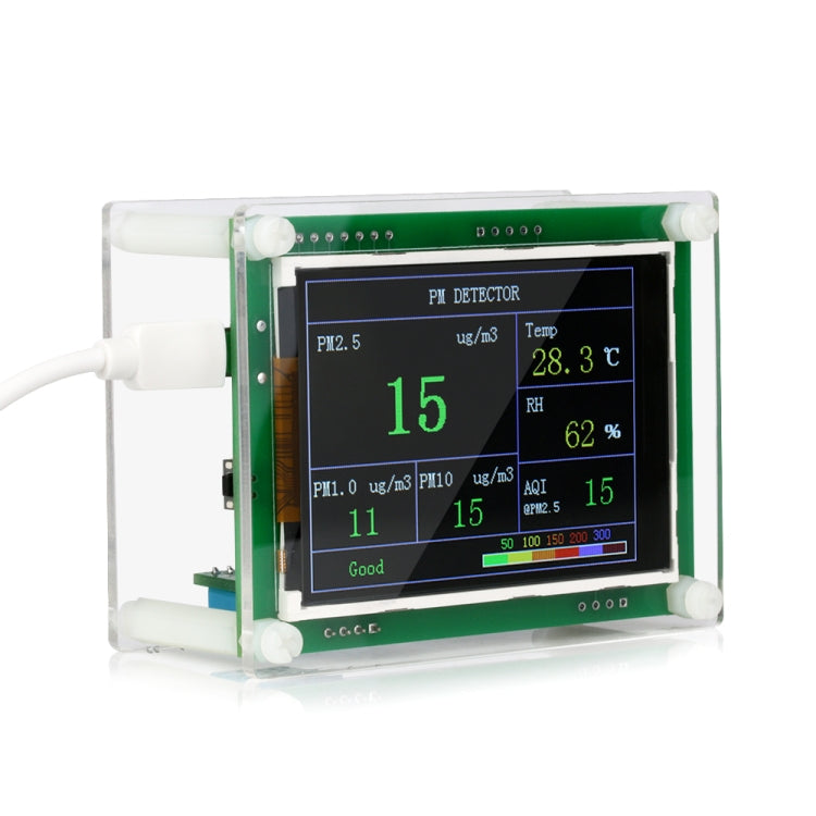 PMS5003 Car PM2.5 Detector Tester Meter Air Quality Monitor Home Car Office Outdoors Gas Thermometer Analysis