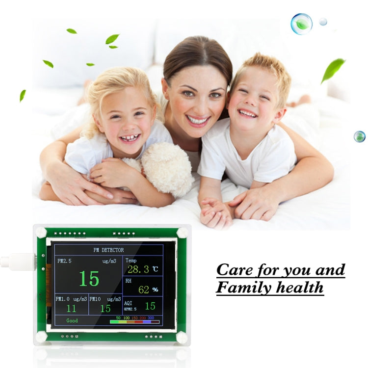 PMS5003 Car PM2.5 Detector Tester Meter Air Quality Monitor Home Car Office Outdoors Gas Thermometer Analysis