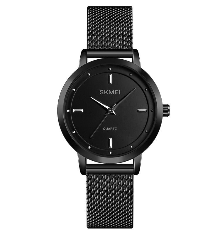 SKMEI 1528 Simple Fashion Lady Watch Casual Netting Scale(Black) - free shipping - PMC Jewellery - Order now!
