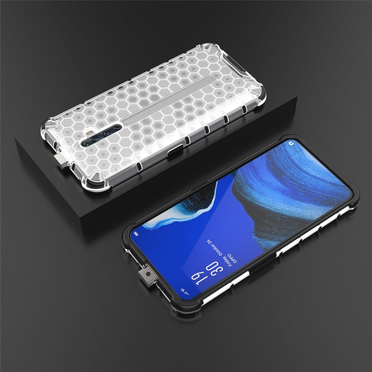For Oppo Reno2 Z Shockproof Honeycomb PC + TPU Case(White) - OPPO Cases by PMC TechLife | Online Shopping South Africa | PMC TechLife