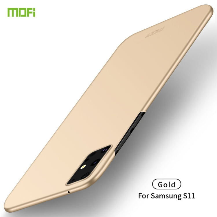 For Galaxy S20+ MOFI Frosted PC Ultra-thin Hard Case(Gold)