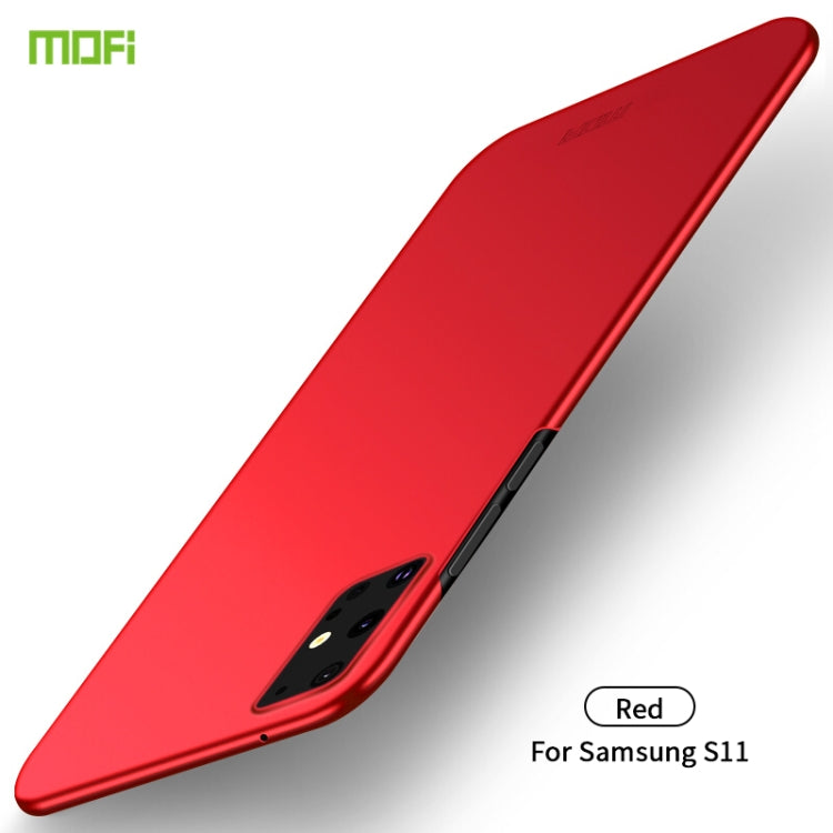 For Galaxy S20+ MOFI Frosted PC Ultra-thin Hard Case(Red)