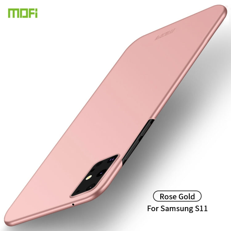 For Galaxy S20+ MOFI Frosted PC Ultra-thin Hard Case(Rose gold)