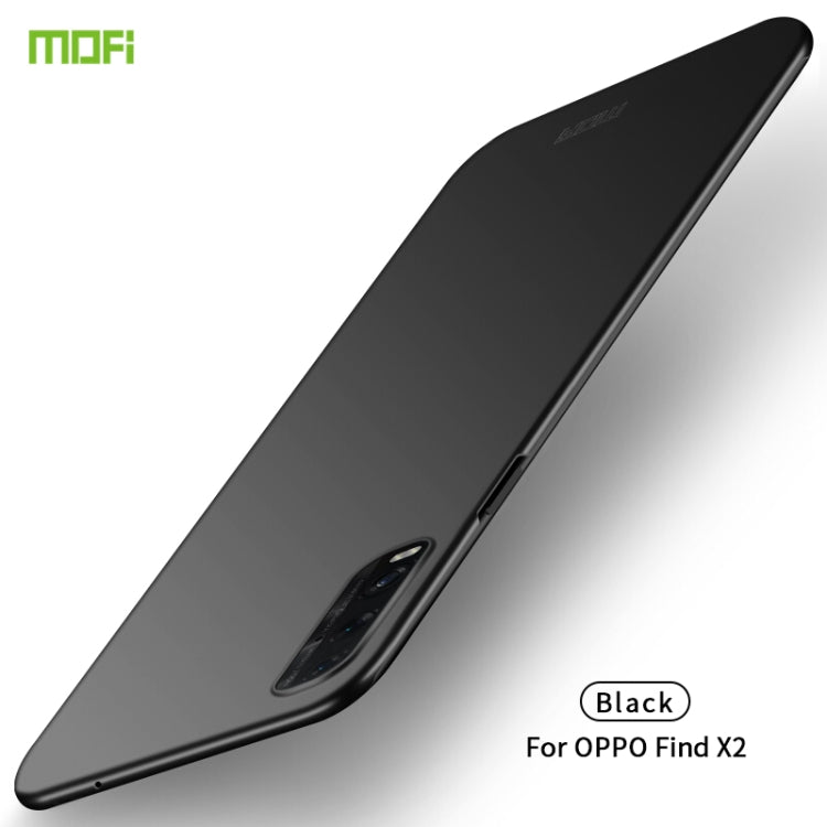 For OPPO Find X2 MOFI Frosted PC Ultra-thin Hard Case(Black)