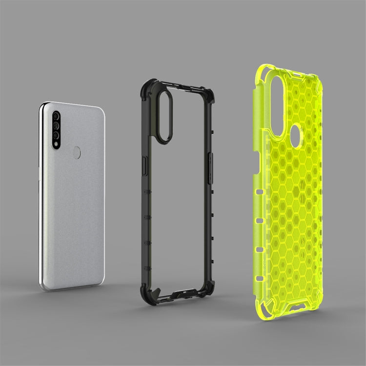 For OPPO A8/A31 Shockproof Honeycomb PC + TPU Case(Blue)