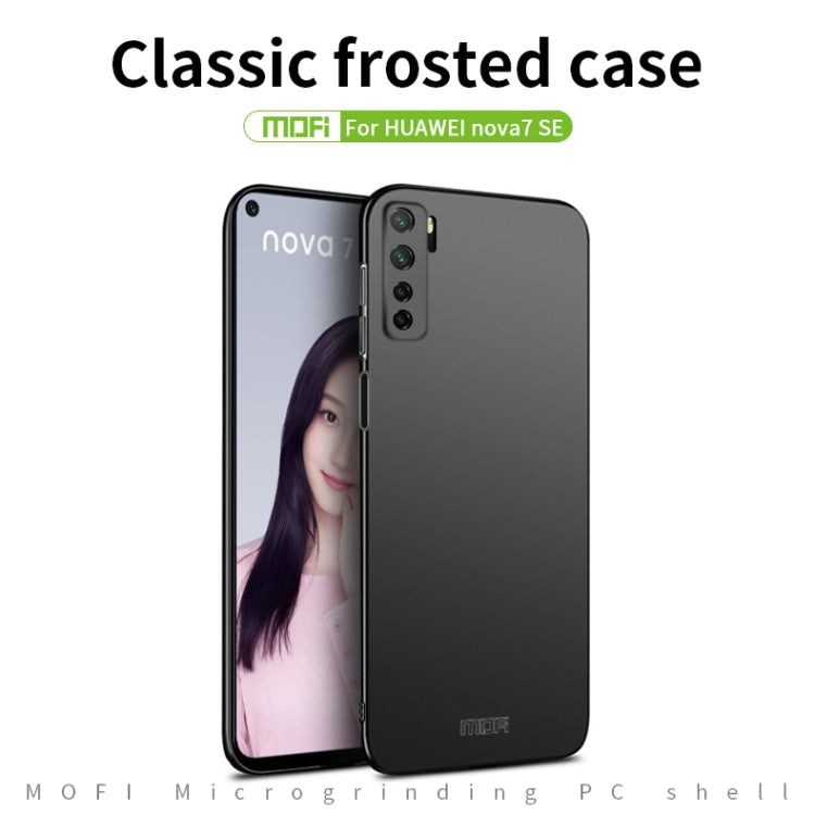For Huawei Nova 7 SE MOFI Frosted PC Ultra-thin Hard Case(Black)