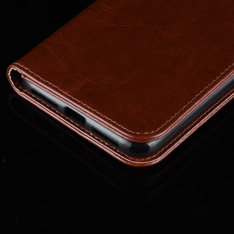 For OPPO Realme 6 R64 Texture Single Horizontal Flip Protective Case with Holder & Card Slots & Wallet& Photo Frame(Black)