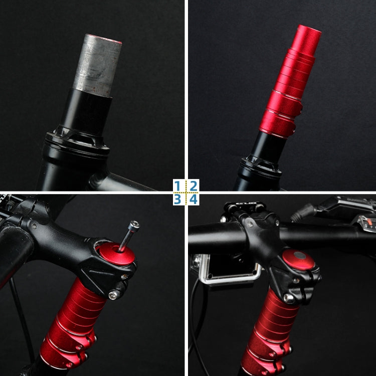 FMFXTR Mountain Bike Handlebar Aluminum Alloy Height Increaser, Increase Height:14.4cm(Red)