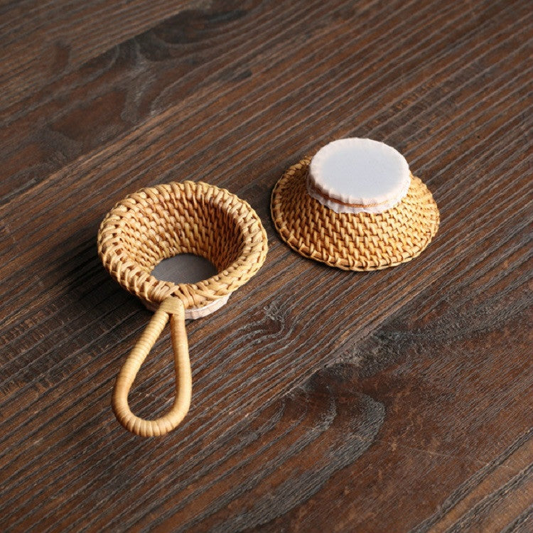 Bamboo Woven Creative Filter Reusable Filter Tea Colander Gadget, Style:Bamboo Woven Tea Leak