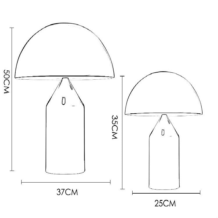 White 220V E14 LED Metal Mushroom Table Lamp Bedroom Decorative Table Lamp, Size:L - Bedside Light by PMC TechLife | Online Shopping South Africa | PMC TechLife
