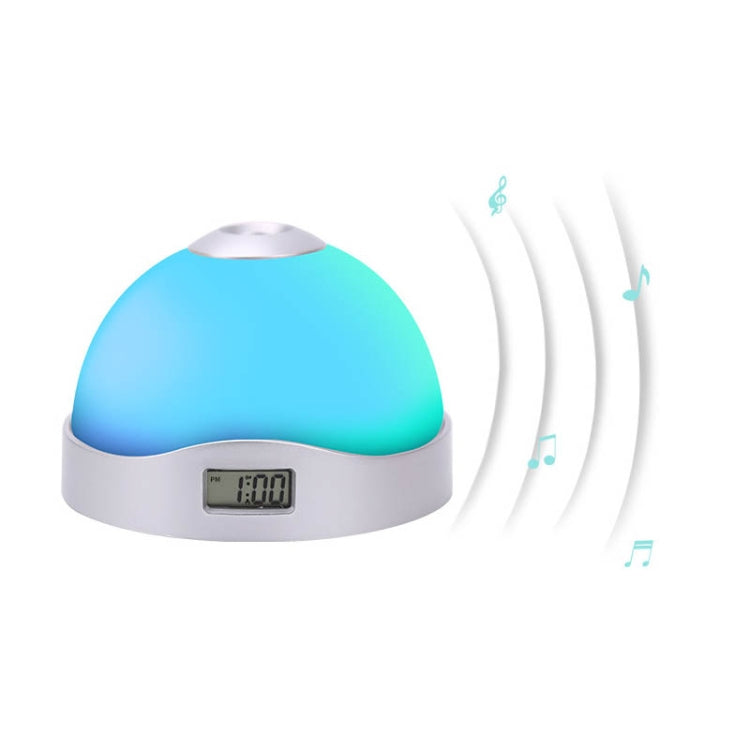 Lazy Magic Colorful Luminous Projection Clock LED Hemisphere Alarm Clock(Starless Projection Clock)