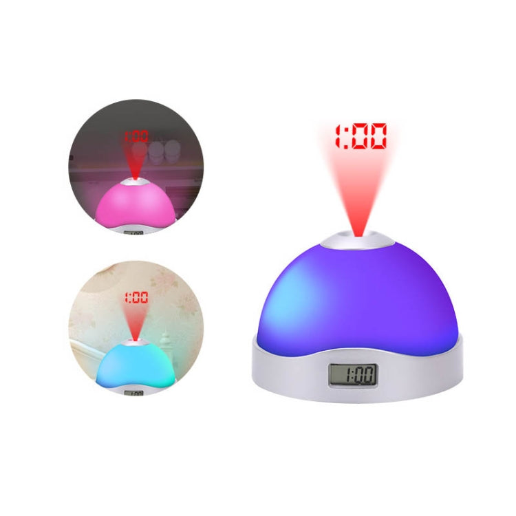 Lazy Magic Colorful Luminous Projection Clock LED Hemisphere Alarm Clock(Starless Projection Clock)