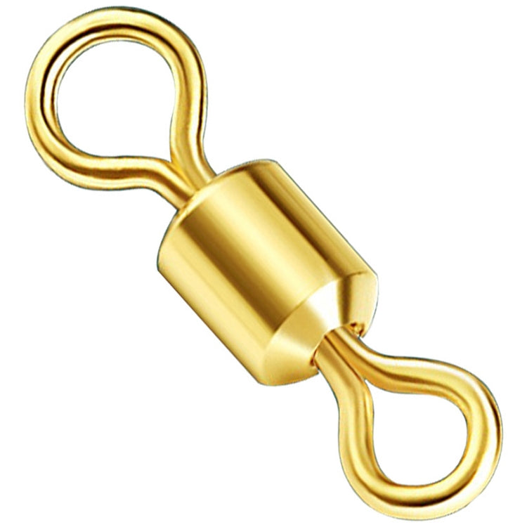 100 PCS Fishing Tackle Supplies Zimu Swivel Gold-plated Swivel Fishing Accessories, Specification:Length 1.0cm(Gold) - Fishing Hooks by PMC Jewellery | Online Shopping South Africa | PMC Jewellery | Buy Now Pay Later Mobicred
