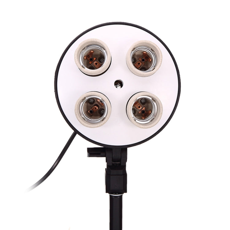 Photo Studio Softbox Kit (Four Socket Lamp Holder + 50 X 70cm Flash Lighting Softbox +2m Light Stand), EU Plug