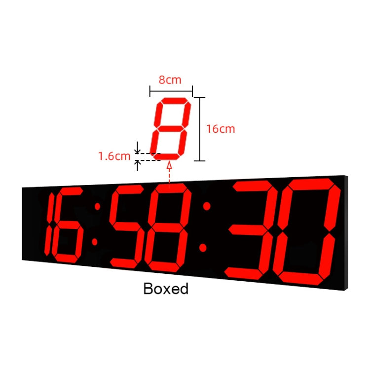 Creative LED Digital Wall Clock Multi-function WIFI Clock, Style:6 Bit Sealed Box WIFI(Red)