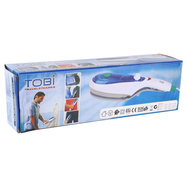 Handheld Garment Steamer Brush Portable Clothes Steam Iron, UK Plug 220V(Green)