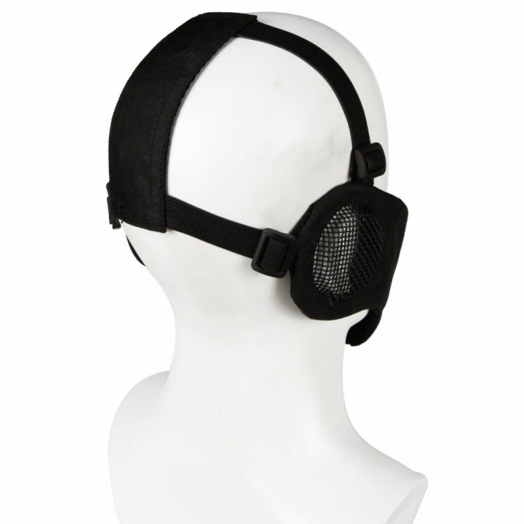 WoSporT Half Face Metal Net Field Ear Protection Outdoor Cycling Steel Mask(Jungle Digital)