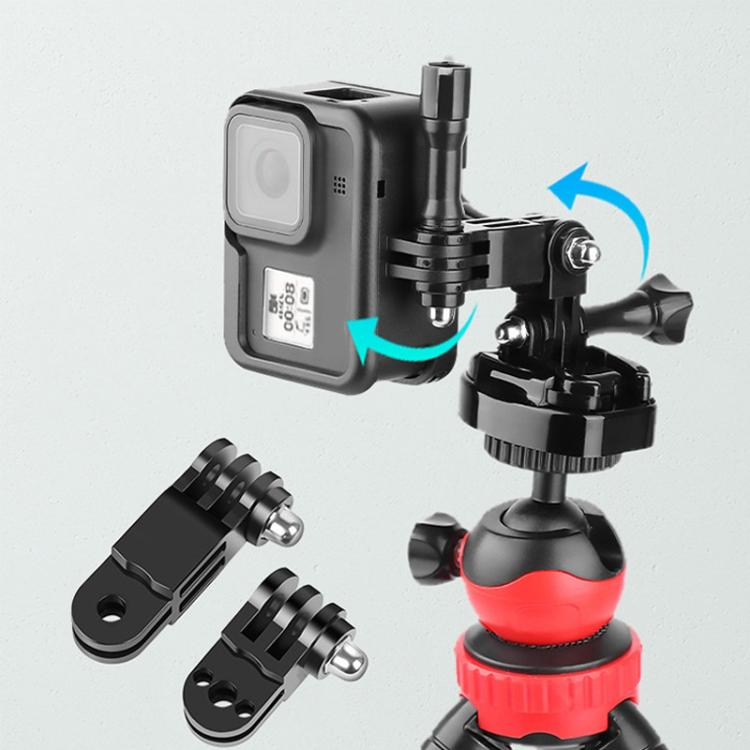 Different Direction Short Adapter TELESIN Screw Adapter Adjustment Arm For GoPro Hero12 Black / Hero11/10 /9 /8 /7 /6 /5, Insta360 Ace / Ace Pro, DJI Osmo Action 4 and Other Action Cameras - by PMC Jewellery | Online Shopping South Africa | PMC Jewellery | Buy Now Pay Later Mobicred