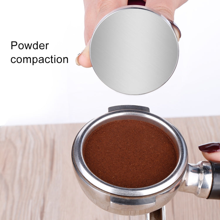 58mm CoffeeTamper Stainless Steel Coffee Powder Hammer Flat Base Powder Press(Black)