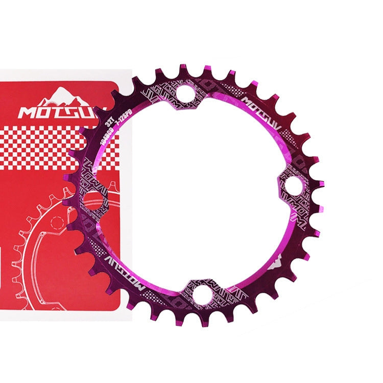MOTSUV Narrow Wide Chainring MTB Bicycle 104BCD Tooth Plate Parts(Purple)