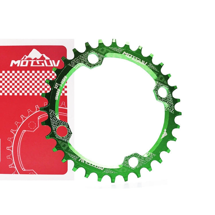 MOTSUV Narrow Wide Chainring MTB Bicycle 104BCD Tooth Plate Parts(Green)