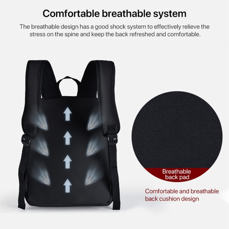 Cwatcun Shoulder Digital Camera Bag Outdoor Nylon Photography Backpack(Black (Big size))