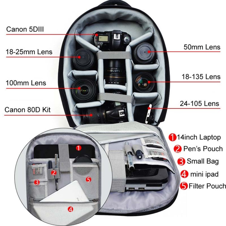 CADeN USB SLR Camera Bag Professional Water-resistant Portable Unisex Camera Bag