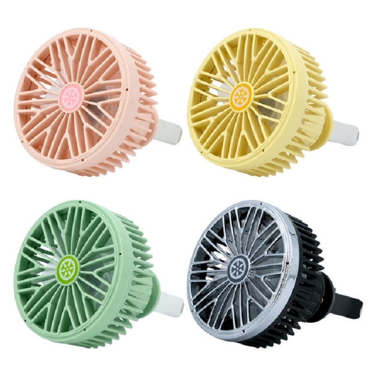 Car Vent Fan Multi-function USB Interface Mini LED Lamp Car Fan(Green) - Heating & Fans by PMC TechLife | Online Shopping South Africa | PMC TechLife | Buy Now Pay Later Mobicred