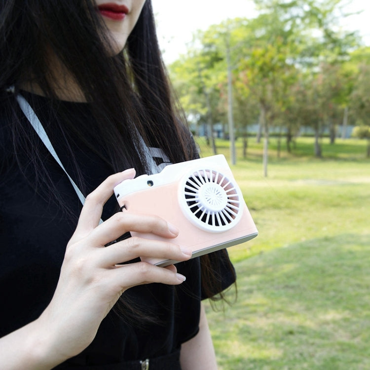 Portable Mini Usb Charging Camera Fan Hanging Neck Small Fan(Black)