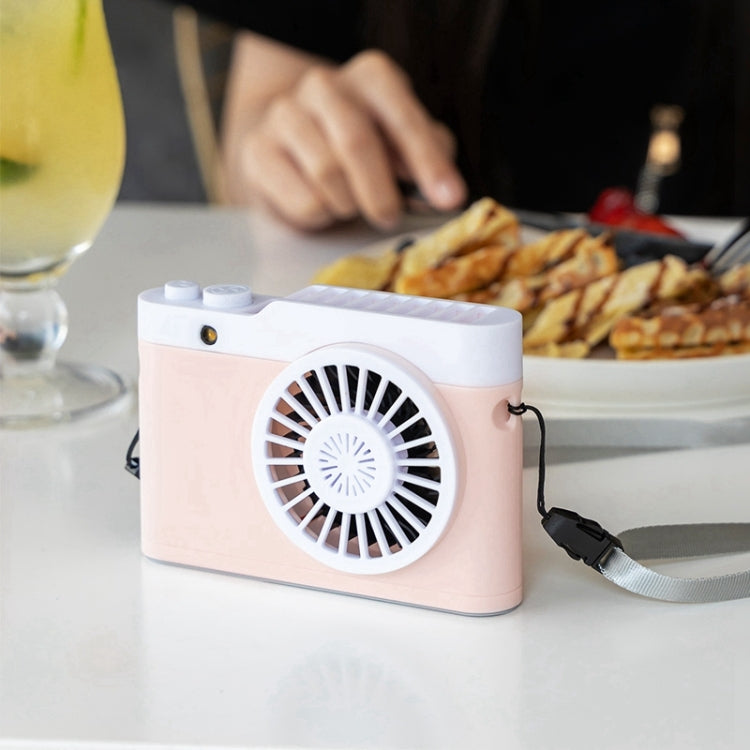 Portable Mini Usb Charging Camera Fan Hanging Neck Small Fan(Black)