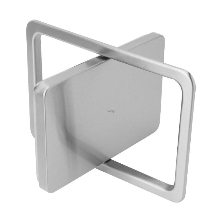 Embedded Type Stainless Steel Swing Cover Flip Kitchen Countertop Trash Can Lid Cap, Size:Round Drawing 20cm Diameter(Silver)