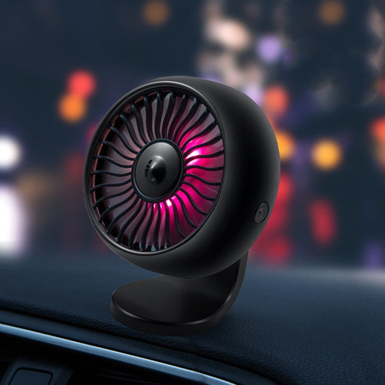 Automobile Multi-function Electric Fan Car Air Outlet USB Interface Mini Fan(Black) - Heating & Fans by PMC Jewellery | Online Shopping South Africa | PMC Jewellery | Buy Now Pay Later Mobicred