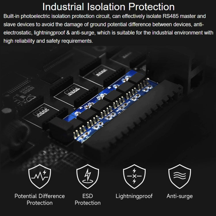 Waveshare RS485-HUB-8P Industrial-grade Isolated 8-ch RS485 Hub, Rail-mount Support, Wide Baud Rate Range - free shipping - PMC Jewellery - Order now!