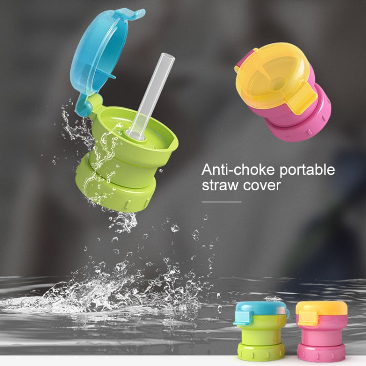 Children Portable Bottled Drinks Anti-overflow Anti-squash Replacement Straw Cap(Red)