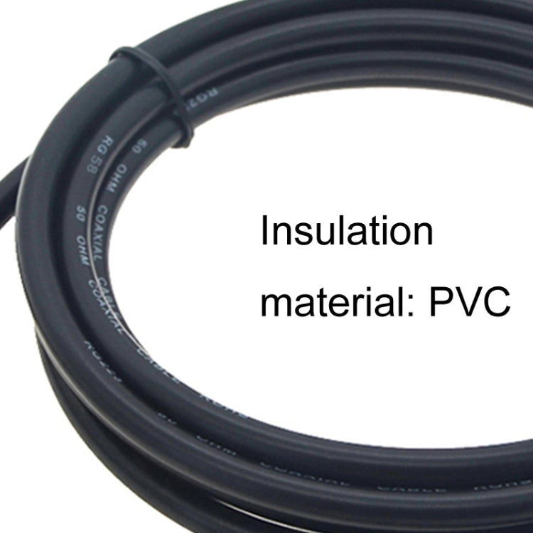BNC Female With Water-resistant Circle To BNC Male RG58 Coaxial Adapter Cable, Cable Length:10m