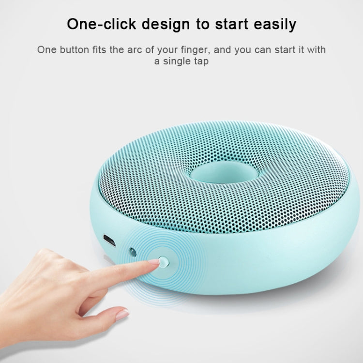 Portable Donut Electric Air Purifier Home Car Anion Ozone Deodorizer(Blue)