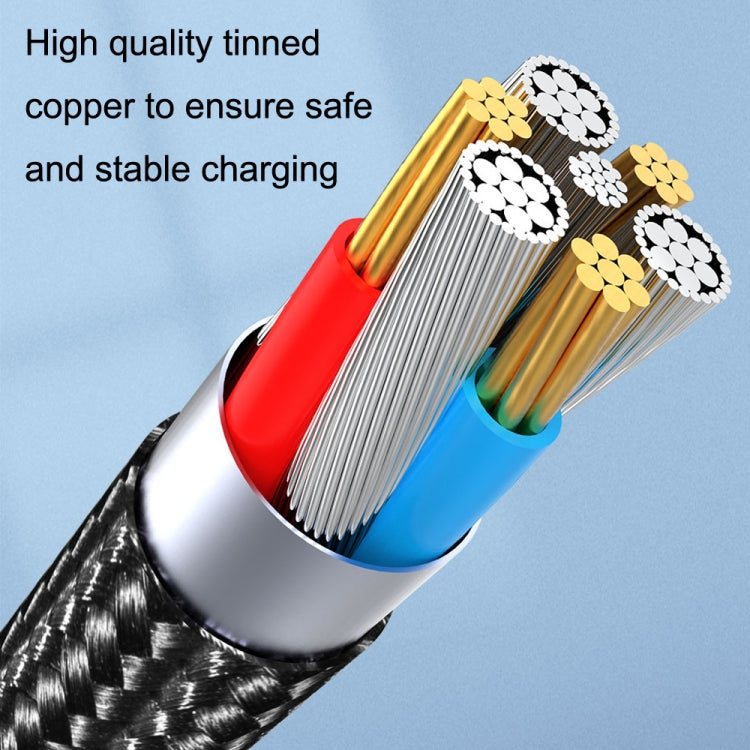 CC57 540 Degrees Rotary Magnetic Fast Charging Data Cable, Cable Length:1m(Black)