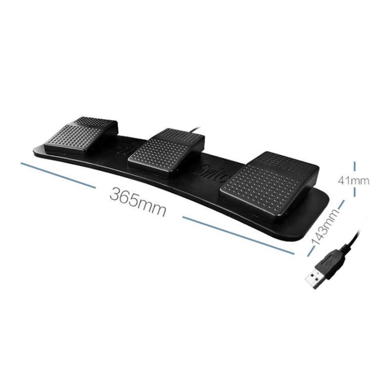Pcsensor FS23 CF Foot Pedal Switch Keyboard Control Mouse Game Combo Pedal(Photoelectric Mute) - free shipping - PMC Jewellery - Order now!