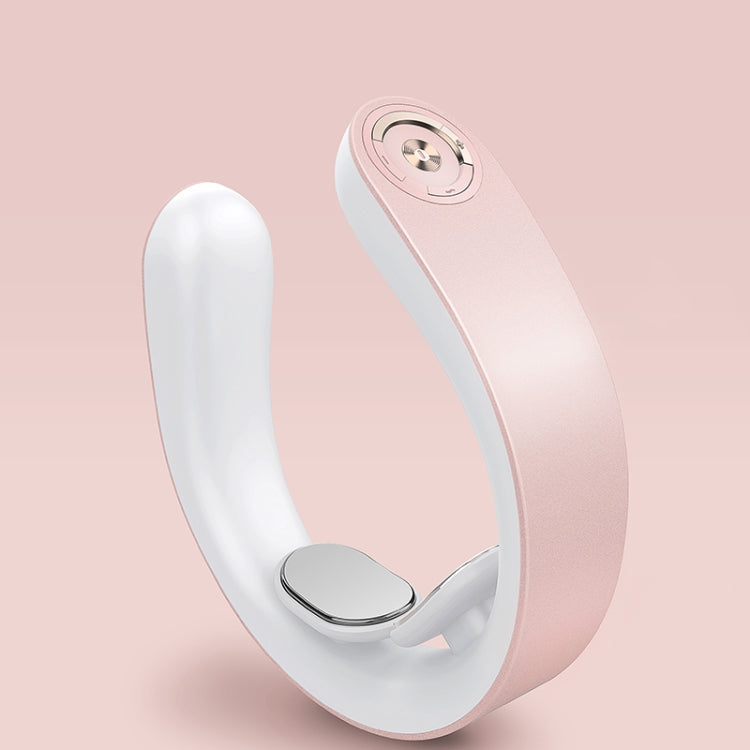 Intelligent Shoulder and Neck Massage Instrument PGG Cervical Spine Physiotherapy Massage Heating Multi-function Neck Protection Instrument, Style:Without Patch(Pink)