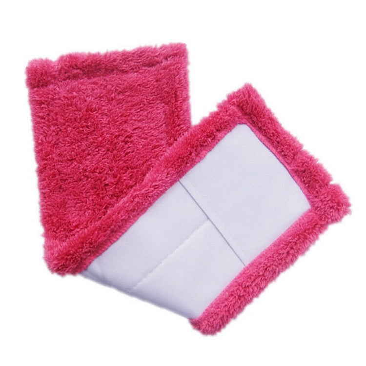 Coral Flannel Head Padded Flat Replacement Household Company Cleaning Mop Cloth Rag(Red)